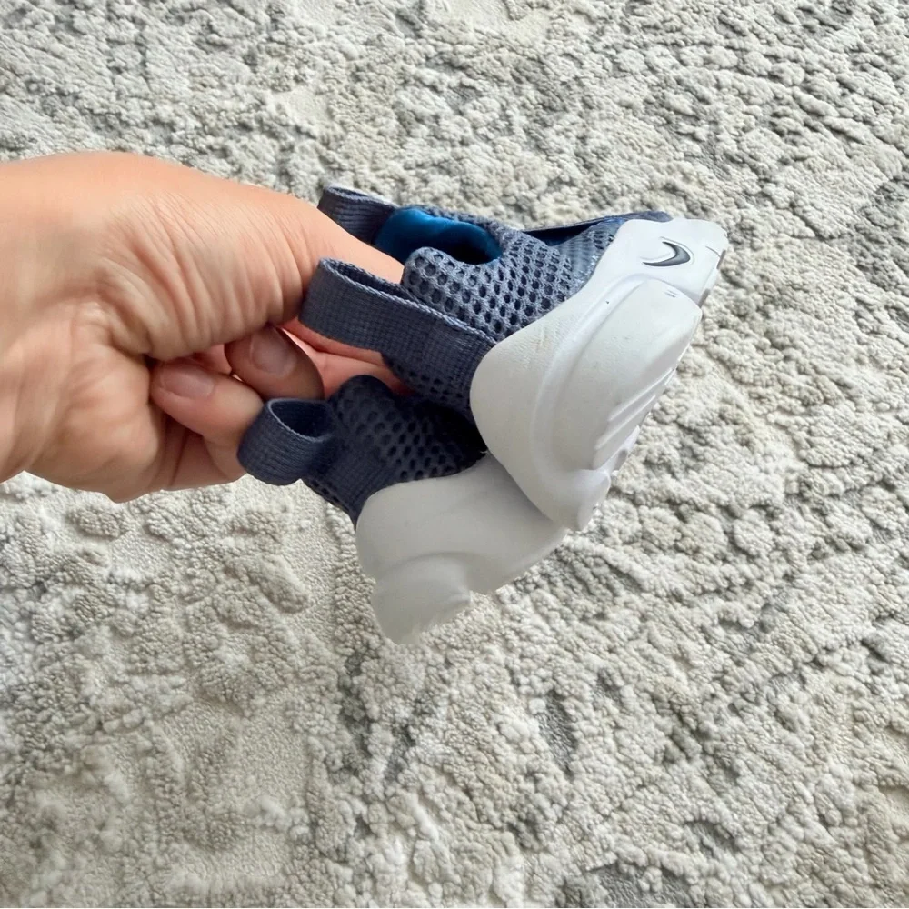 NIKE Presto Mesh Slip On Sneakers Blue Gray Size 3C Baby Unisex - Picture 4 of 6